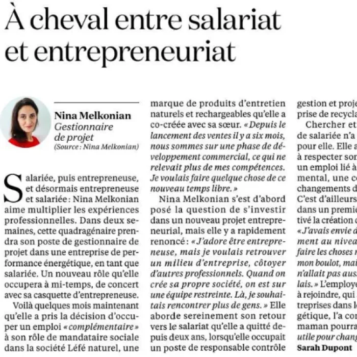 À cheval entre salariat et entrepreneuriat